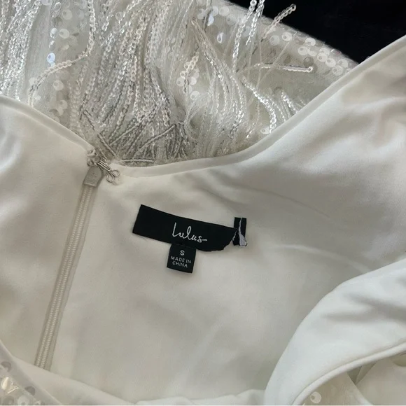 LULU’S LIMELIGHT LOVE SEQUIN FRINGE BODYCON MINI DRESS - Picture 14 of 14